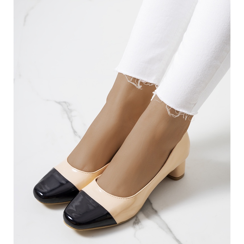 Bež Dikra ženske pumpice crno 1