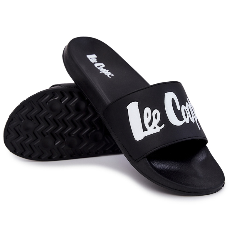 Muške papuče Lee Cooper LCW-22-42-1005 crne bijela crna 1