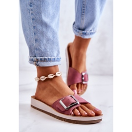 Modne ženske papuče s kopčom Inblu CP000031 ružičaste ružičasta 2