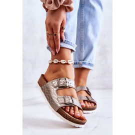 Ženske papuče s kopčom Inblu NM000027 Srebrna bež srebro 1