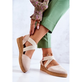 Ženske espadrile od antilopa Big Star JJ276038 Bež 1