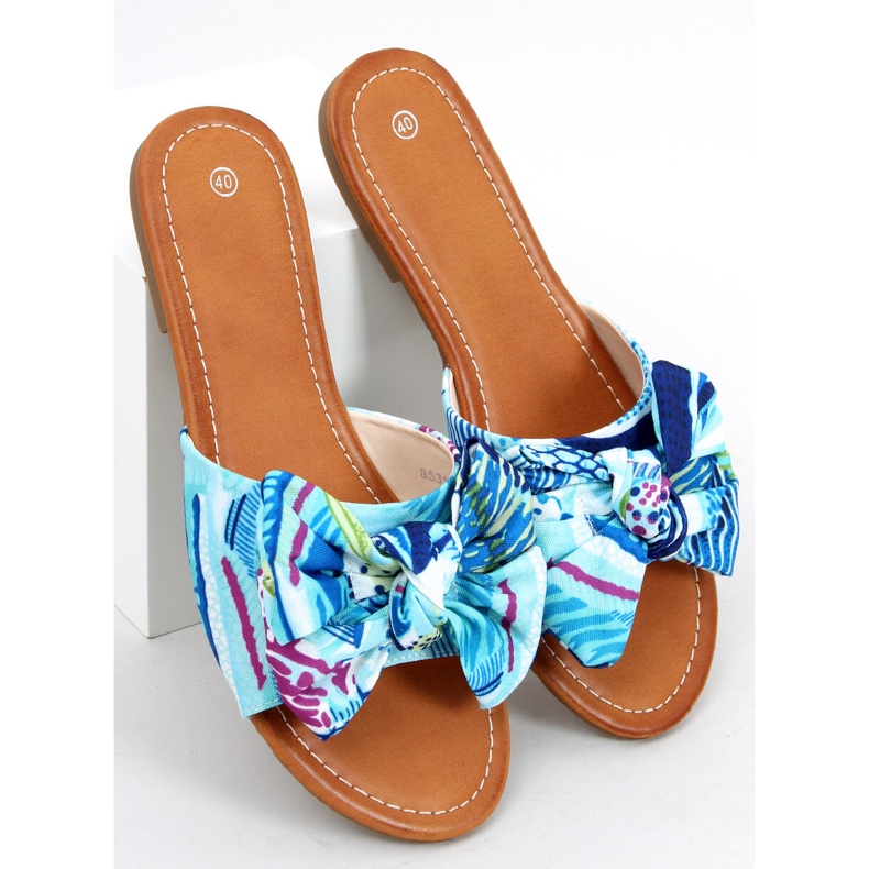 Lotos Plave papuče s cvjetnim printom plava raznobojna 1