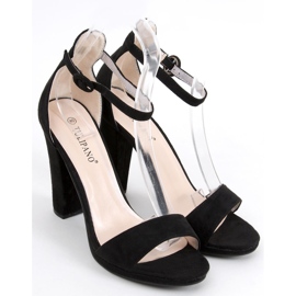 Ficaria Crne sandale na visoku petu crna 1