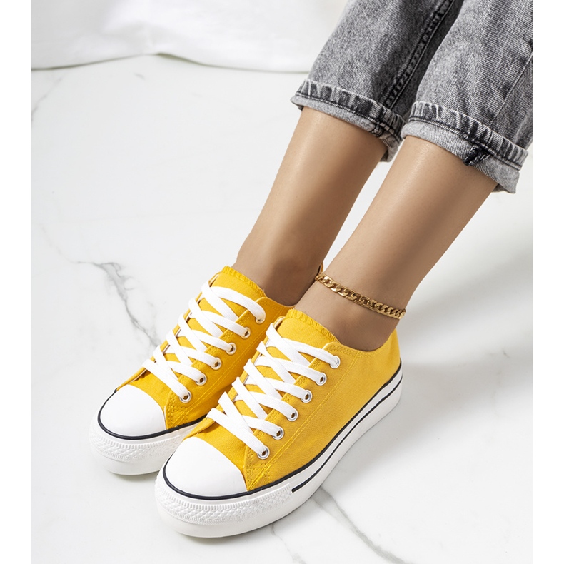 Žute tenisice na platformi Wessel žuta boja 1