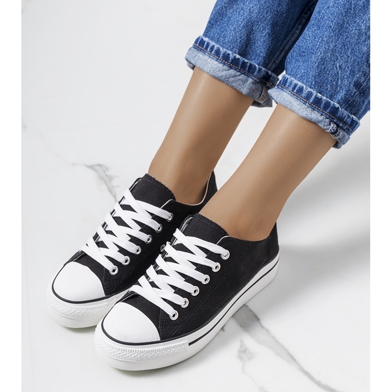 Crne tenisice na platformi Wessel crna 2