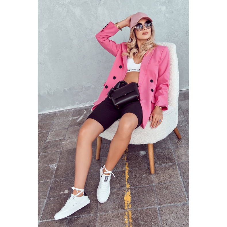 Kožne tenisice Big Star JJ274211 bijele i crne bijela 1