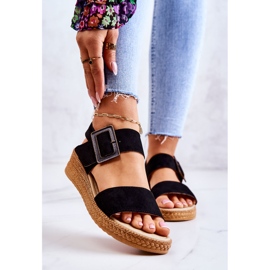 Ženske sandale od antilopa Big Star JJ276031 crne crna 1