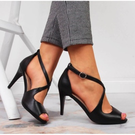 Crne sandale na štiklu W Sergio Leone crna 2