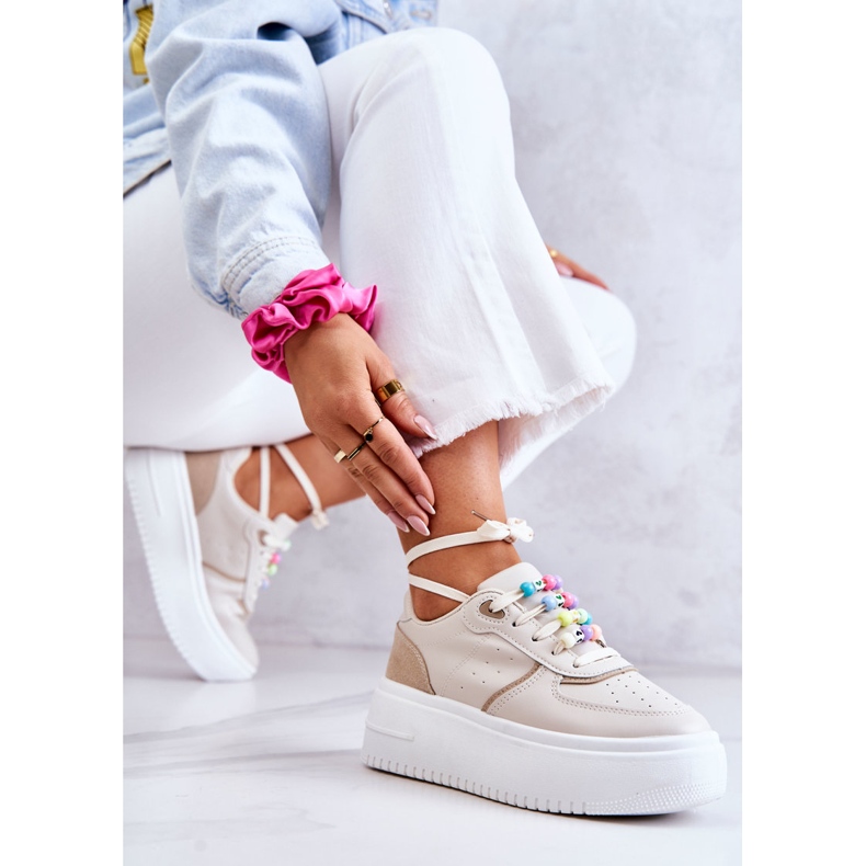 PS1 Ženske vezane sportske tenisice Bež Manila 1