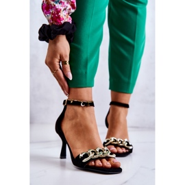 Antilop sandale na visoku petu Laura Messi 2366 Crna 1