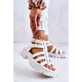 PS1 Kožne sandale s trakama Bijeli minorit bijela 1