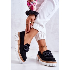 PS1 Suede mokasinke s crnim ukrasom Talisa crno 2