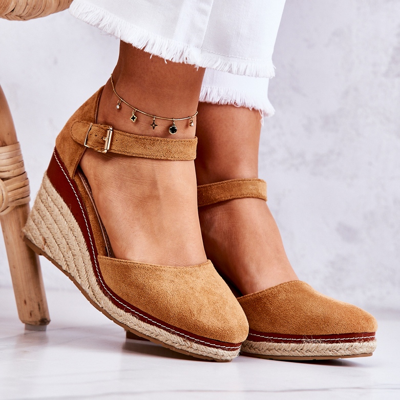 PS1 Ženske smeđe espadrile na tamarill klin smeđa 1