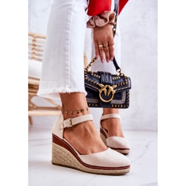 PS1 Ženske bež espadrile na klinovima Tamarill 2