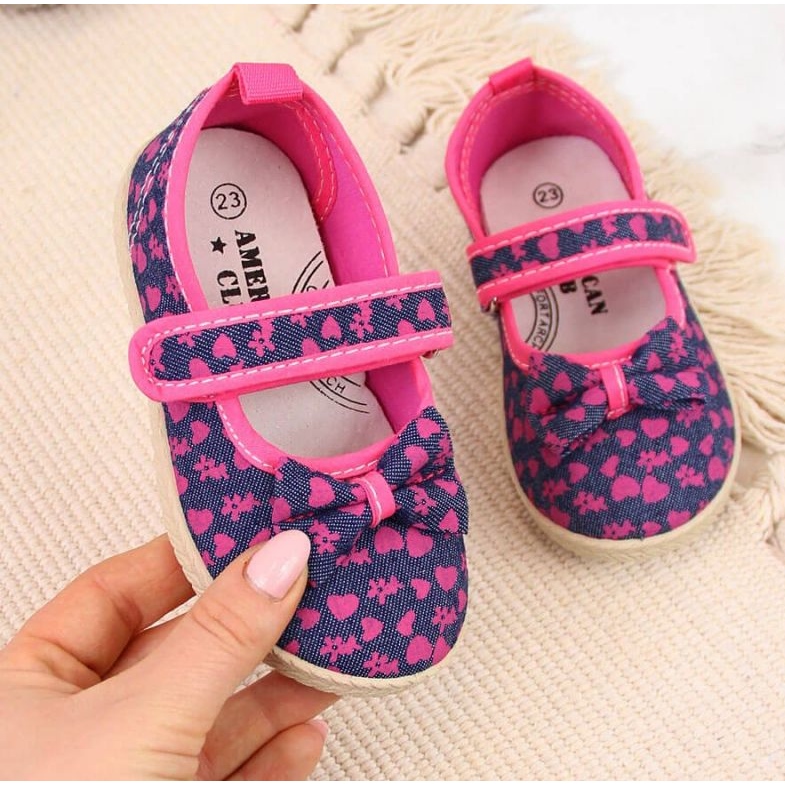 Tenisice za balerinke Navy Blue Jr American Club tamnoplava ružičasta 1