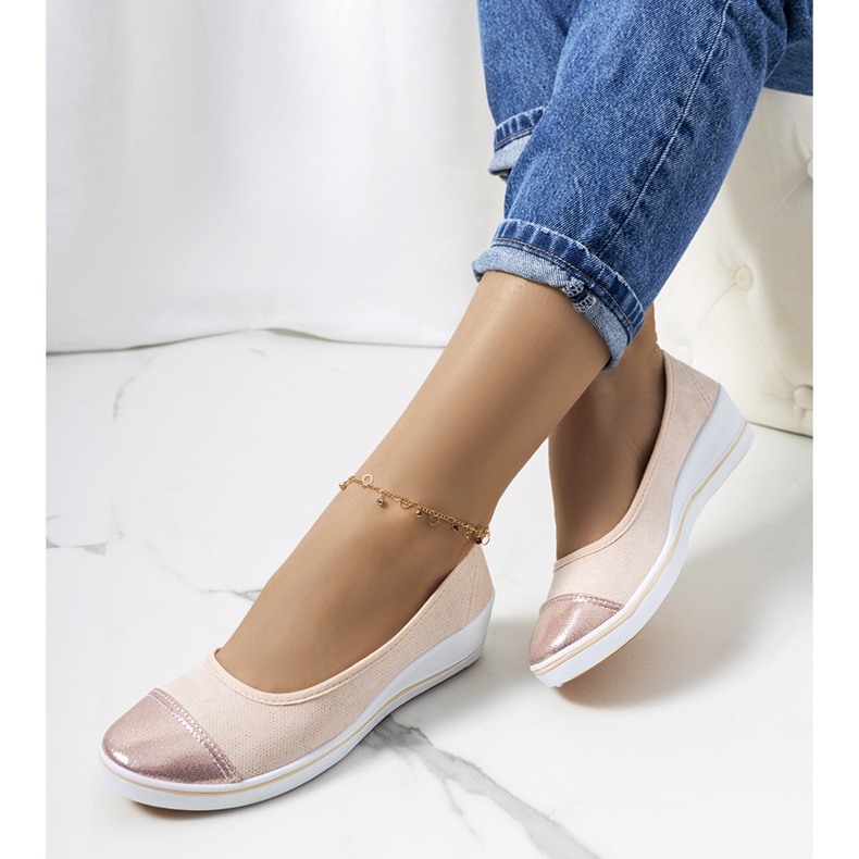 Bež tenisice na klin Barrie 1