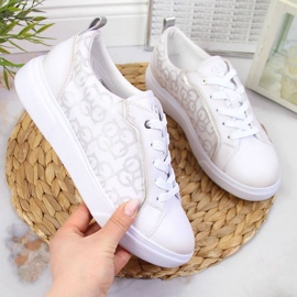 Tenisice bijele Bugatti W JJ253151 bež bijela zlatna 1