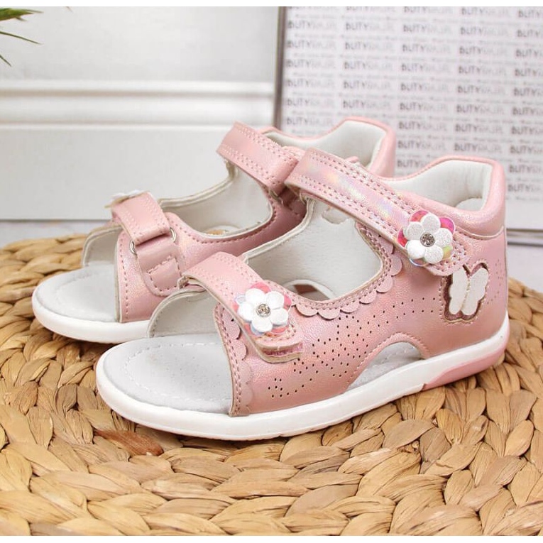 Velcro sandale svijetlo ružičaste At the American Club ružičasta 2