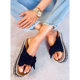 Japanke na ukrašenom potplatu Lane Black crno 2