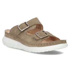 Kožne papuče Filippo DK3516 / 22 Br smeđe smeđa 1