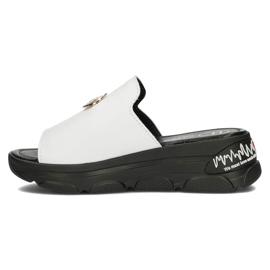 Kožne papuče Filippo DK3872 / 22 Wh bijele bijela 1
