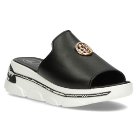 Kožne papuče Filippo DK3872 / 22 Bk crne crna 1