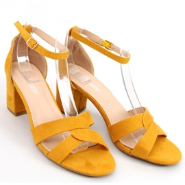 Moly Yellow sandale na visoku petu žuta boja 1