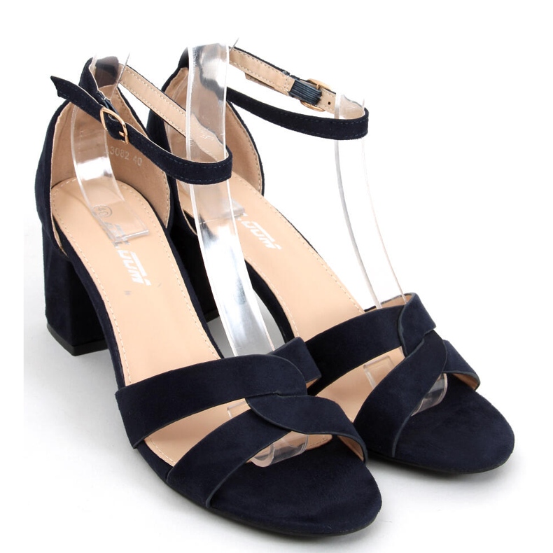 Moly Blue sandale na visoku petu tamnoplava 2