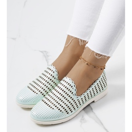 Naja zelene ažurne ženske mokasinke zelena 1