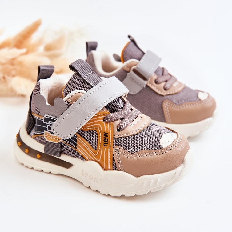 PJ2 Dječje platnene sportske cipele Sivo-smeđe Nathine smeđa siva 1