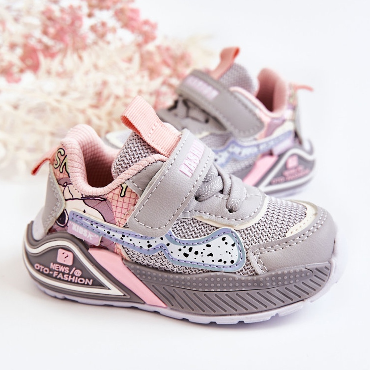 PJ2 Dječje lagane sportske cipele Grey Snoopy ružičasta 2