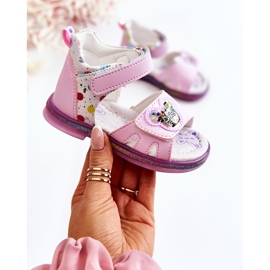 PJ2 Kožne dječje sandale Violet Dotty ljubičasta 1