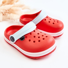Udobne dječje papuče Crocs Red Colly crvena 2