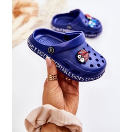 BM Dječje lagane papuče Crocs s tamnoplavim ukrasom Bertis mornarsko plava 1