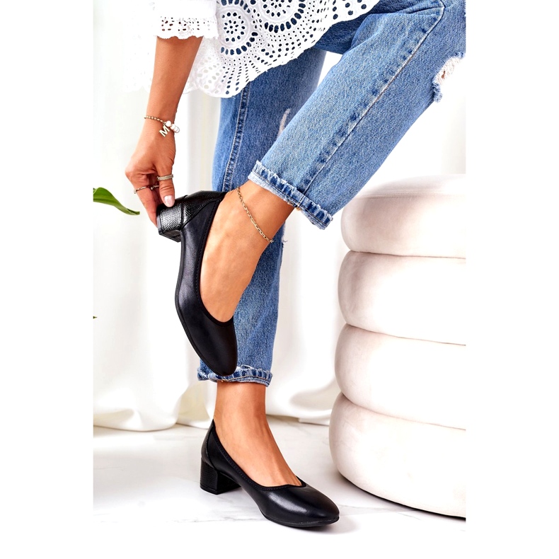 S.Barski Kožne pumpe S. Barski 20-L1 Crna 2