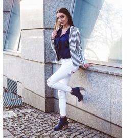 Olivier Sara Navy plave čizme s visokom potpeticom plava 4