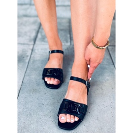 Iona Crne sandale s niskom potpeticom crna 2