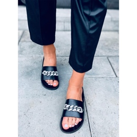 Tilia crne papuče s lancem crno 1