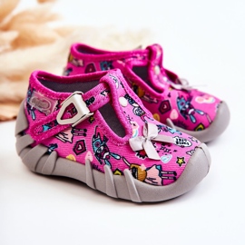 BEFADO S.A. Befado Supergirl papuče s mašnom 110P457 ružičasto-sive ružičasta 1