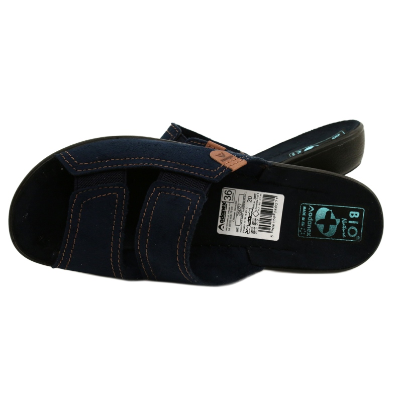 Adanex Ženske papuče BIO Nature 26027 Mornarsko plava tamnoplava 5