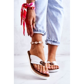 Ženske materijalne japanke Big Star JJ274A347 Bijele bijela 1