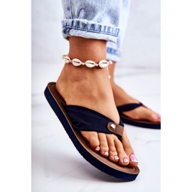 Ženske materijalne japanke Big Star JJ274A346 Navy Blue tamnoplava 1