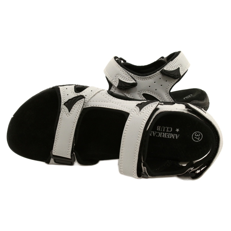 American Club HL53 / 22 Sandale s kožnim umetkom LT.Siva 4