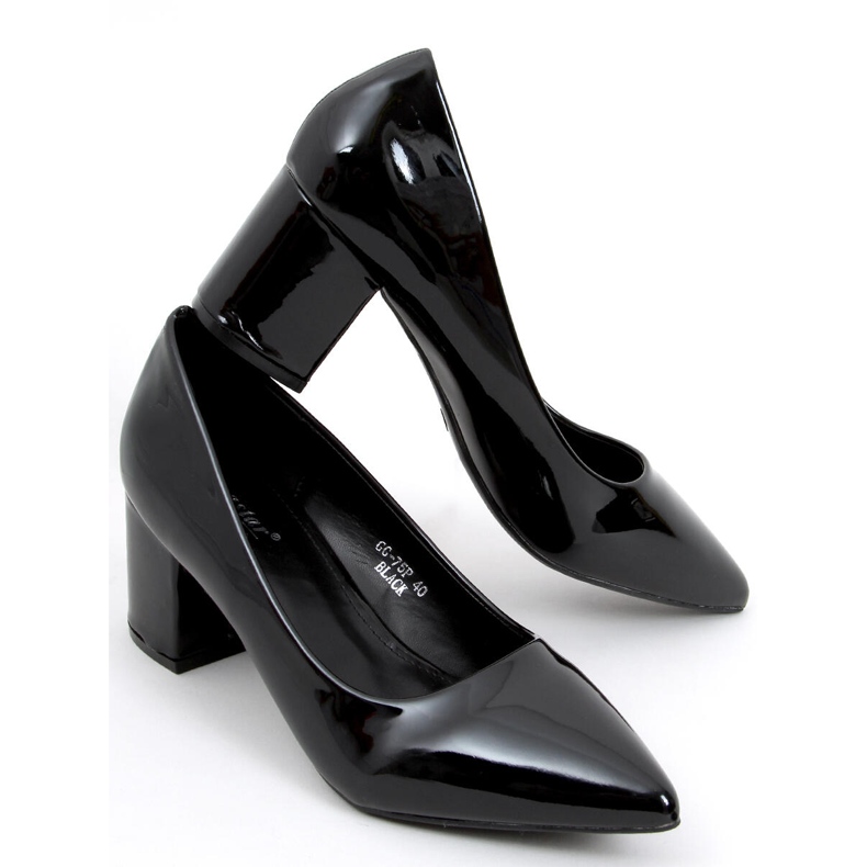 Cipele na nisku petu Zelia Black crno 1