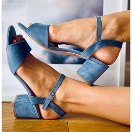 Jolina plave sandale na visoku petu plava 2