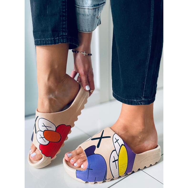 Papuče sa šarenim Clancy Khaki printom kaki višebojan 1