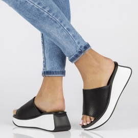 Kožne papuče Filippo DK3614 / 22 Bk crne crno 1