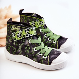 BEFADO S.A. Visoke dječje tenisice za nogomet Befado 268X070 sivo-zelene zelena 1