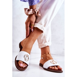 Kožne ženske papuče Nicole 2735 Bijela 2