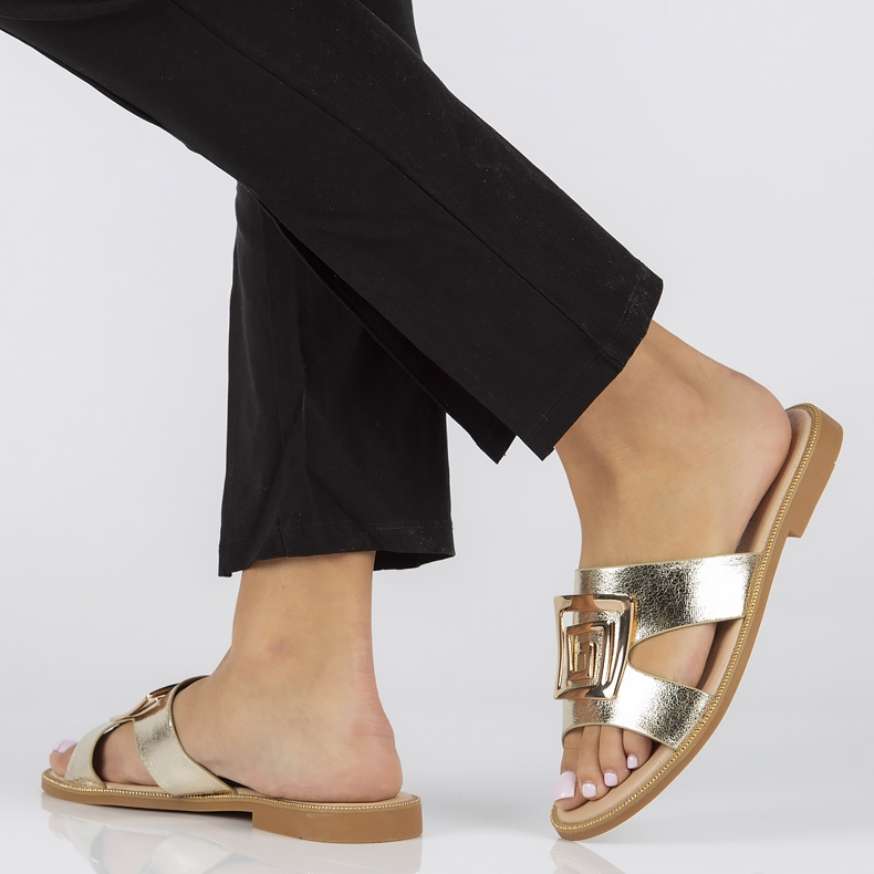 Filippo DK3703 / 22 Go zlatne papuče zlatni 1